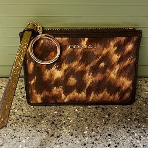 Coach leopard coin pouch